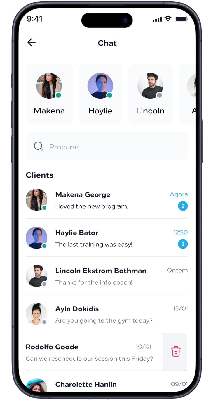 Custom workout interface